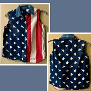 Bay Studio Women’s Patriotic Sleeveless Blouse